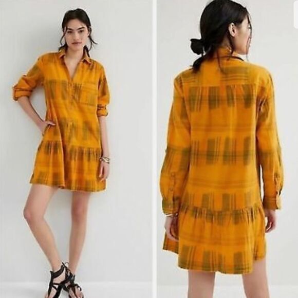 Anthropologie Pilcro  Tangier  button down mini shirtdress size XXS - Picture 1 of 10